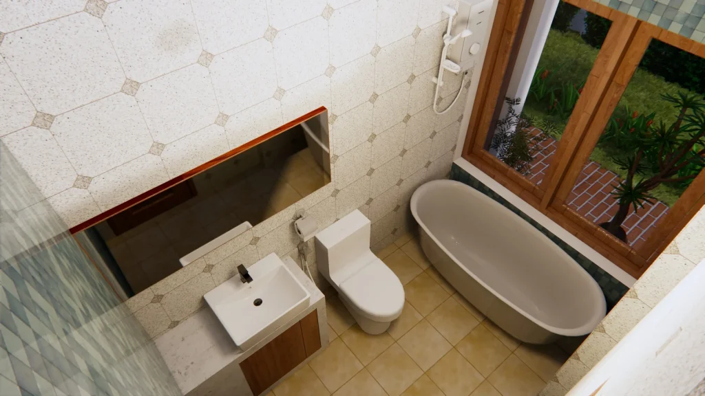 Small House Design 7x7 Meter 23x23 Feet One Bed Bathroom scaled 1