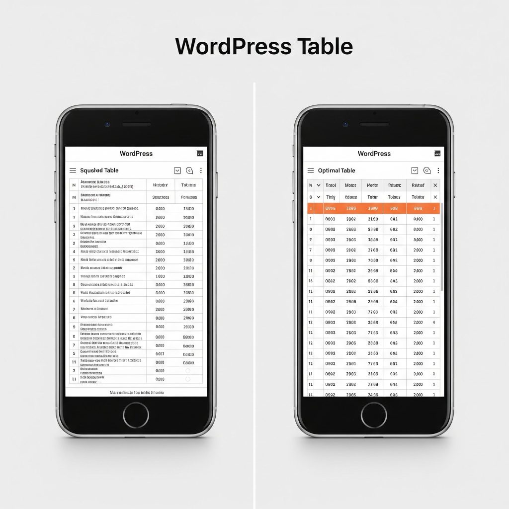 WordPress scrollable tables