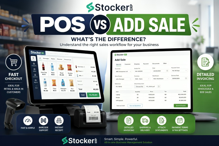 Difference Between POS and Add Sale in Inventory Management Software